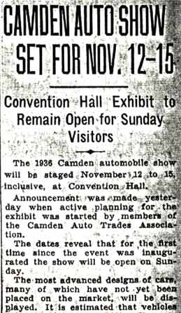 Convention Hall event, October 22, 1936
