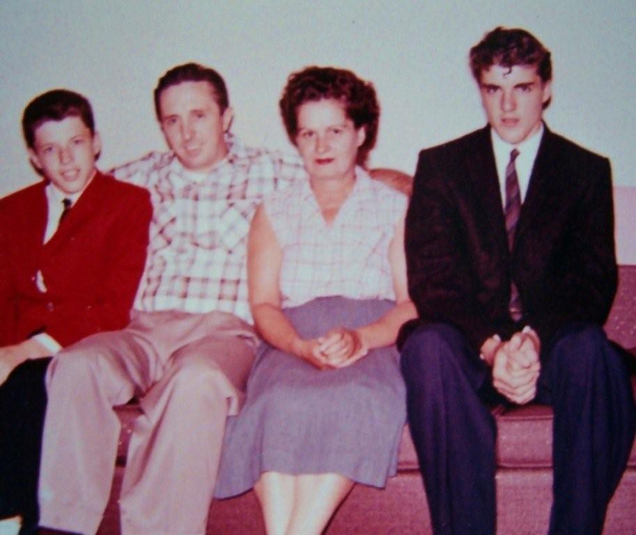 Joe Seddon Jr. at the prom with Verna Wilson, Bill Zelly, and Margie Wilson
