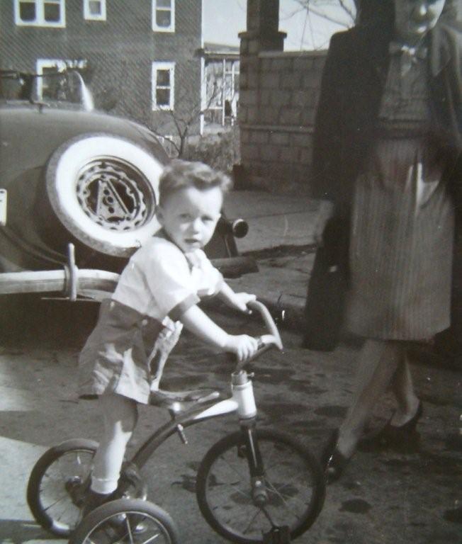 The Ott front porch on 2828 Polk Avenue, 1945 or 1946