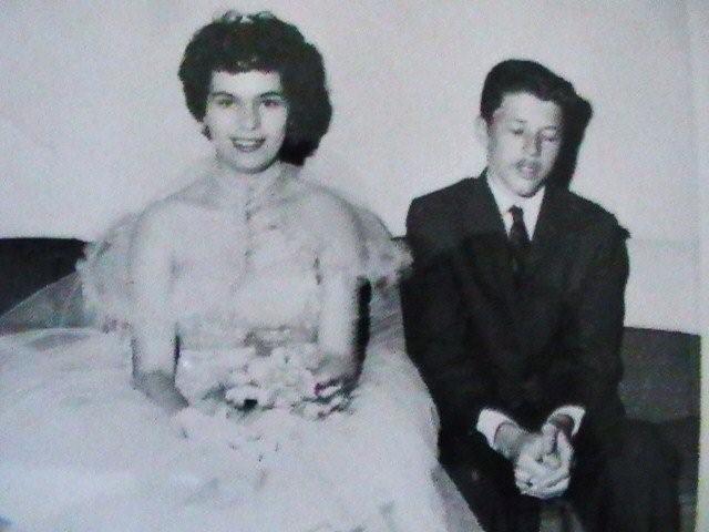 Joe Seddon taking Margie Wilson to her prom, 1958