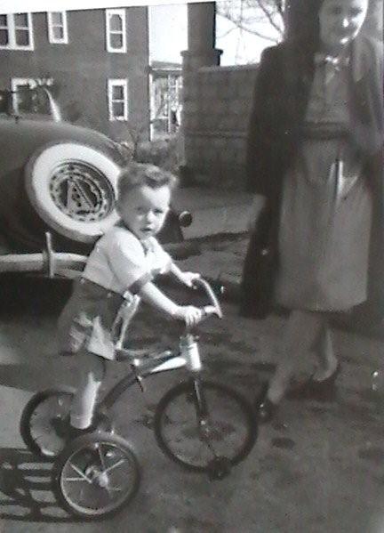 Joe Seddon Jr. with grandmother Alverta Stebbins on Polk Avenue