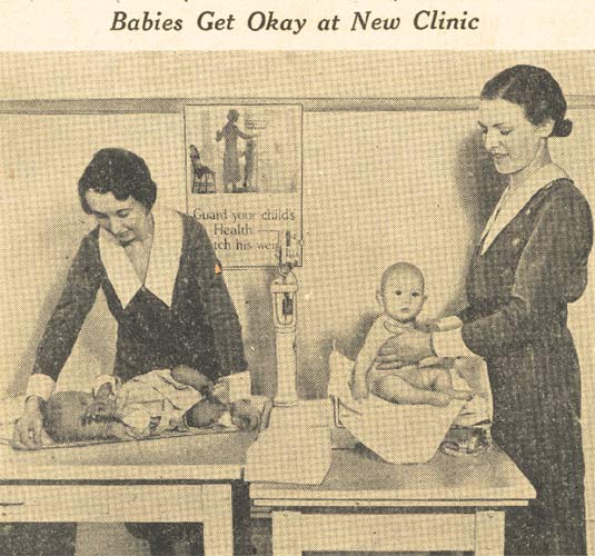 Well Baby Clinic at the Cramer Hill Community Center, June 1938