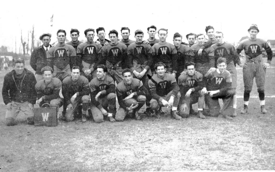 1935 Cramer Hill Wildcats baseball team — Paul Bearint standing at far right