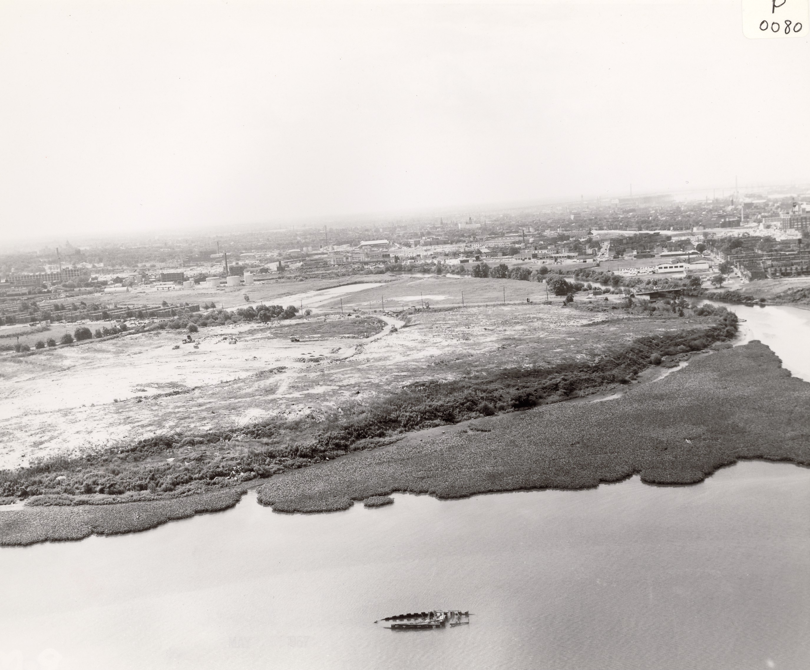 Aerial view of the Harrison Avenue dump in North Camden