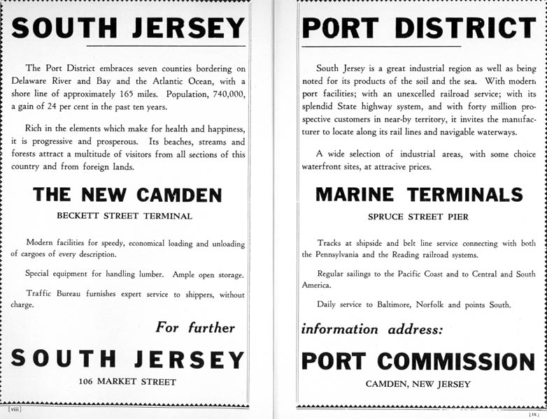 City of Camden Port District, 1931