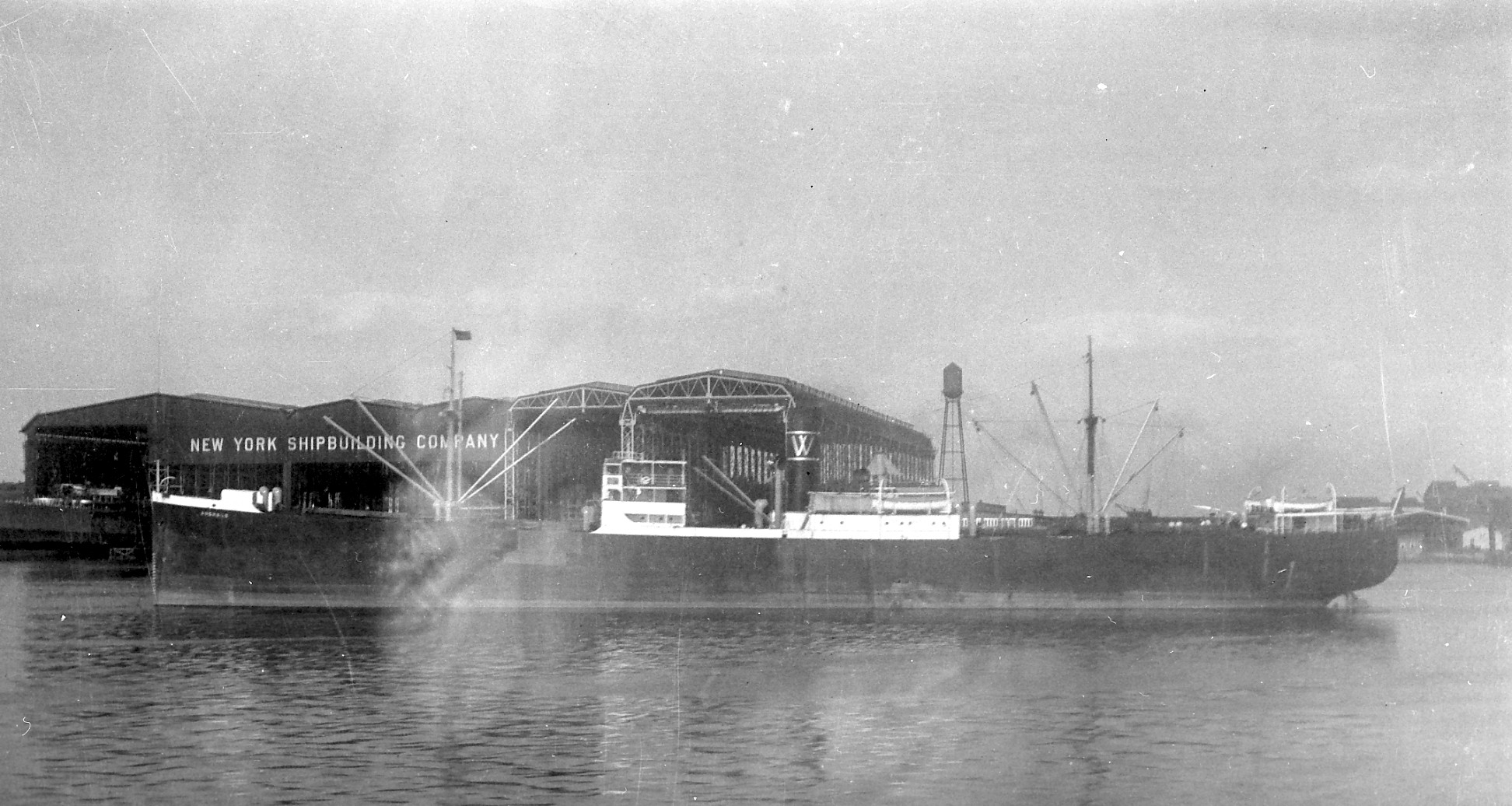 Norwegian freighter AUGVALD in Camden, July 16, 1939