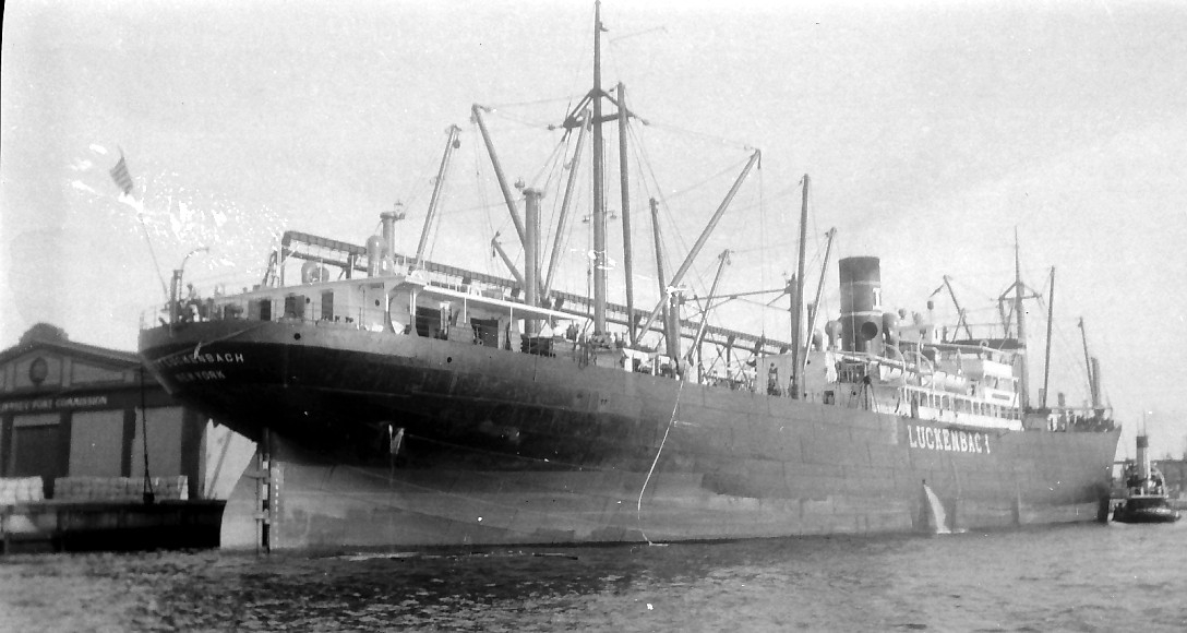 A Luckenbach freighter at the Beckett Street Terminal, July 24, 1933