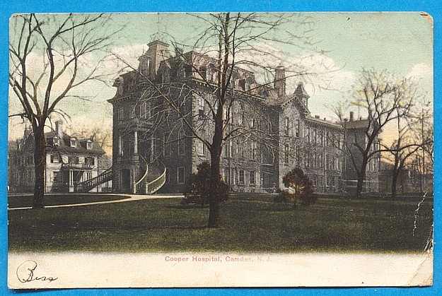 Cooper Hospital as seen from the Delaware River