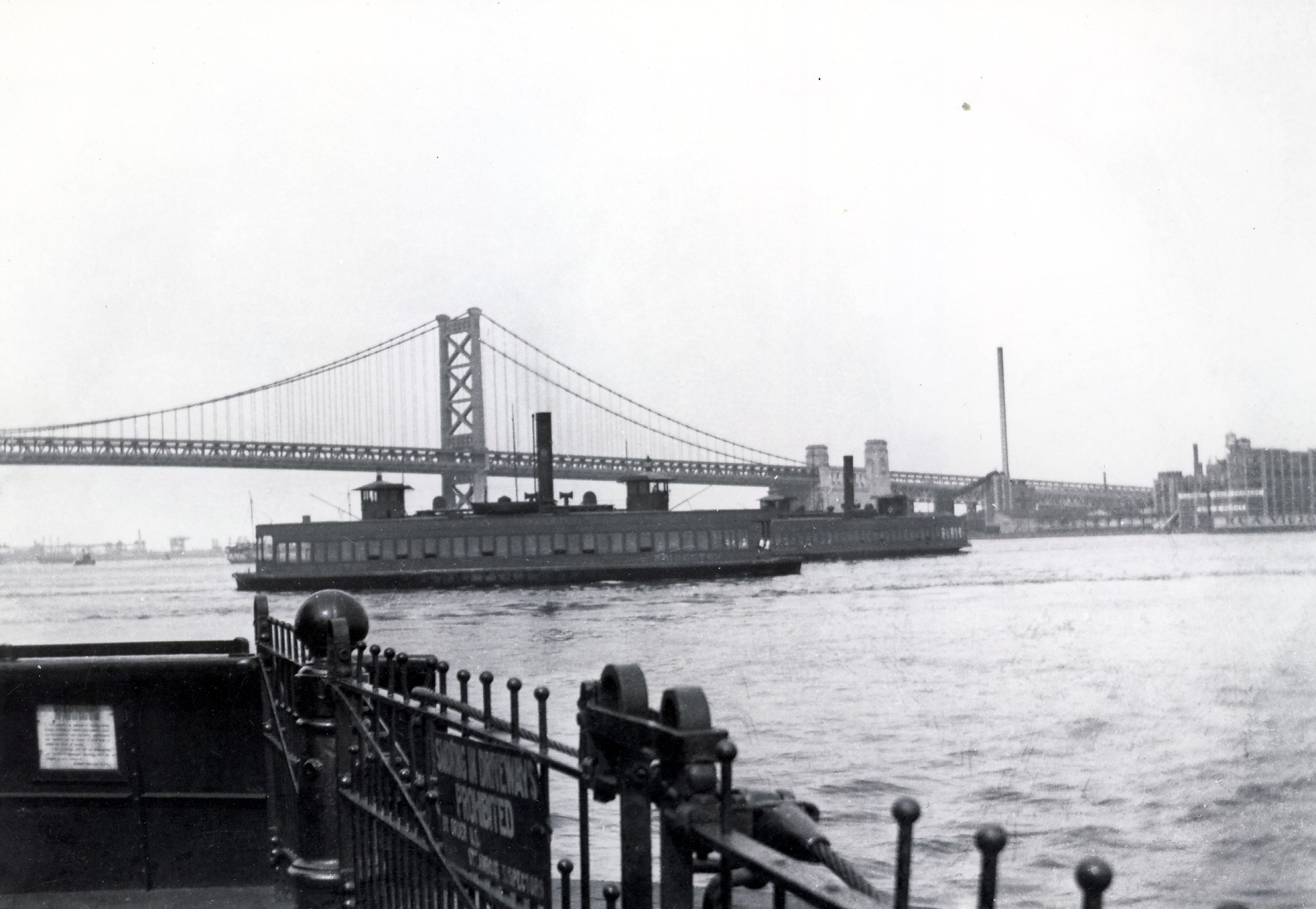 Ferry crossing the Delaware River
