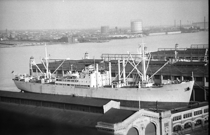 Ship at Camden waterfront, July 2, 1960