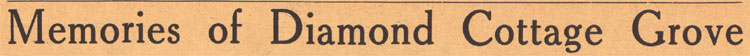 Memories of Diamond Cottage Grove, Camden Courier headline, July 5, 1926