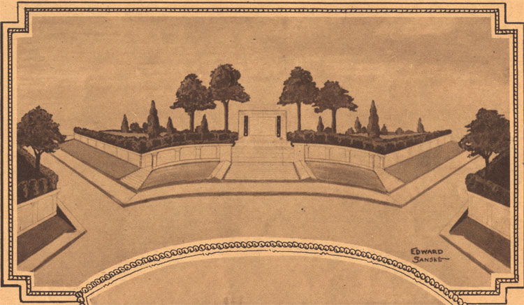 Artist's conception of the finished Bridge Plaza, on the site of the former Diamond Cottage Park