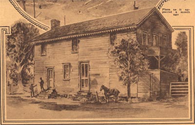 Illustration of Diamond Cottage, as it appeared