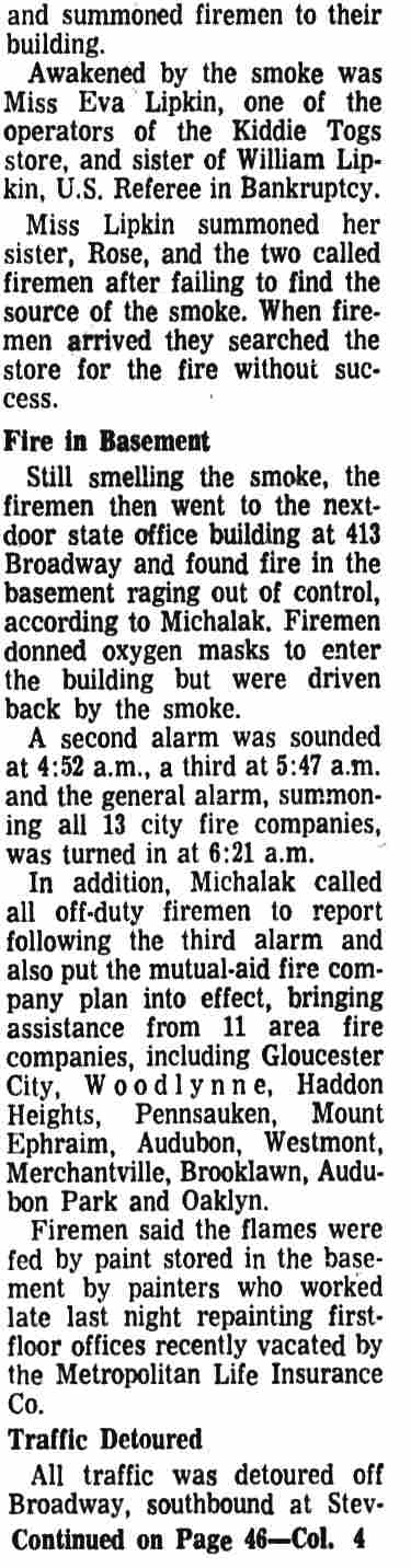 Fire at Eagles Hall, August 14, 1968 - photo 3