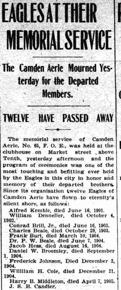 Camden Daily Courier, May 8, 1905 - page 1