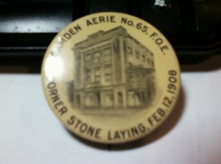 Cornerstone laid for new Eagles Hall, February 12, 1908
