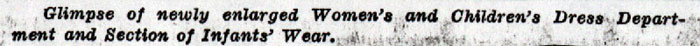 Women's and Children's Dress Department caption — Camden Courier-Post, October 8, 1936