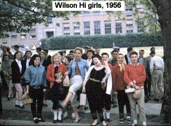 Woodrow Wilson High School students, 1956