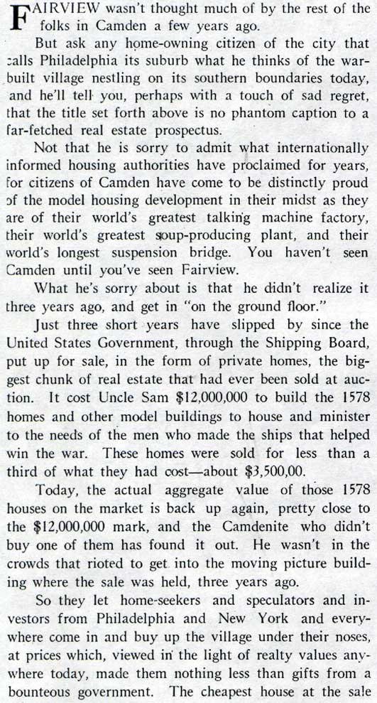 Camden and Her Attractive Suburbs: Fairview, by John V. Brigham — page 1