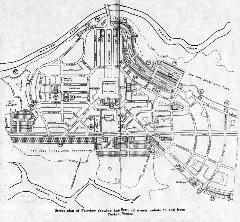 Parkside and Whitman Park neighborhood map, 1914