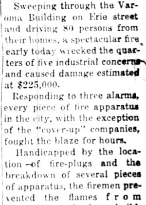Camden Courier-Post, February 22, 1928 — fire scene image 3