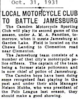 Camden Courier-Post October 31, 1931