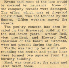 Bell and Evans poultry warehouse fire, continuation