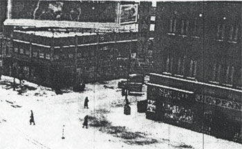Broadway and Federal Street, Camden, January 28, 1943 — the Munger & Long building, then J.C. Penney store, is on the right