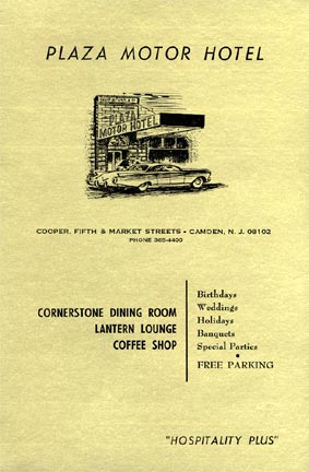 Plaza Hotel breakfast menu, about 1964