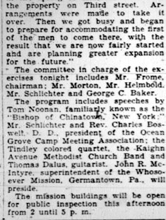 Camden Courier-Post, January 27, 1928 — Camden Rescue Mission article, column 4