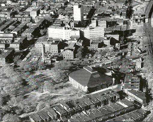 Aerial photo of Warren Avenue, 1961