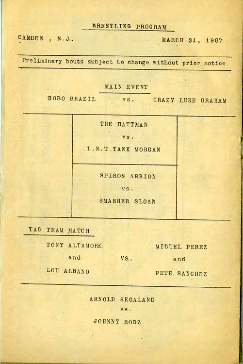 Wrestling at Convention Hall, March 31, 1967, photo 7