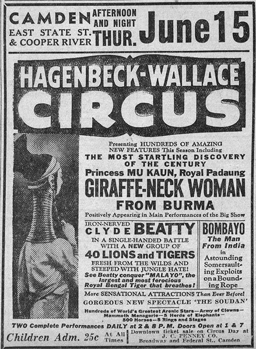 Hagenbeck-Wallace Circus large advertisement, June 14, 1933