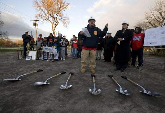 Cramer Hill Little League groundbreaking ceremony, November 18, 2008, Von Neida Park