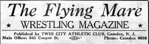 Flying Mare wrestling advertisement, December 1942