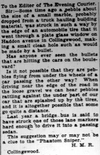 Camden Courier-Post editorial, January 28, 1928