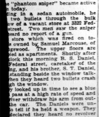 Ghost sniper news clipping, January 30, 1928, image 1