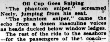 Ghost sniper coverage, Camden Courier-Post February 6, 1928