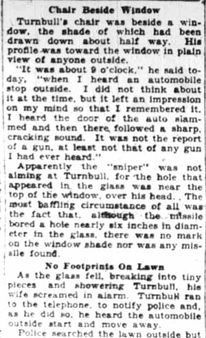 Ghost sniper coverage, Camden Courier-Post February 9, 1928