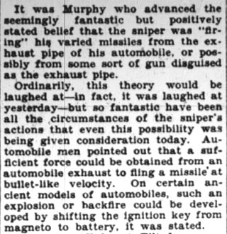Ghost sniper taxi shooting, Camden Courier-Post February 11, 1928