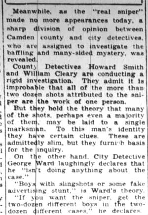 Boy with air rifle terrorizes school, Camden Courier-Post February 14, 1928