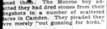 Two youths held as snipers, Camden Courier-Post February 24, 1928
