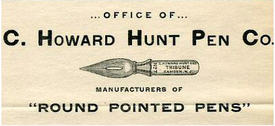 C. Howard Hunt Pen Co. receipt detail, July 24, 1902