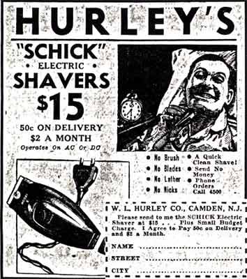 Hurley's advertisement, Camden Courier-Post, October 14, 1936