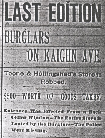 Camden Daily Telegram, July 28, 1893 — Burglars on Kaighn Ave.