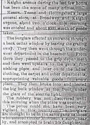 Camden Daily Telegram, July 28, 1893 — Burglars on Kaighn Ave., continued