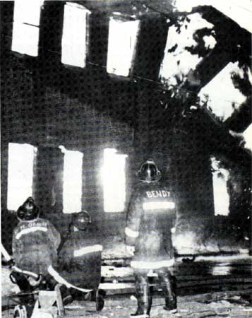 John R. Evans & Company factory wall collapsing
