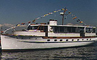 The Washingtonian (formerly The Lady), a 63-foot motor yacht built in 1939 at the Mathis Shipyard