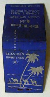 Hotel Walt Whitman matchbook