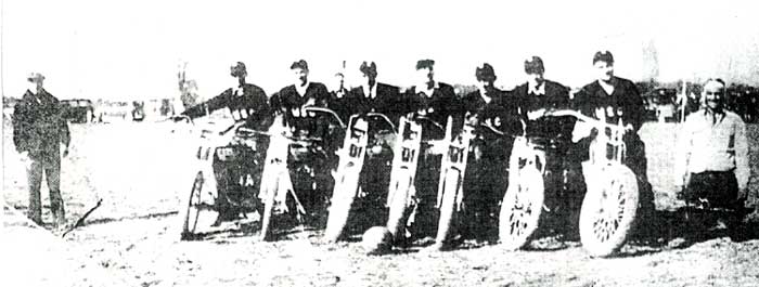 The Camden Motorcycle Sporting Club, William Raube 7th player from left